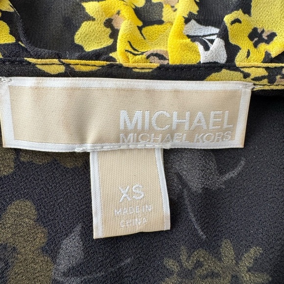 Michael kors Floral Georgette Ruffled Wrap Dress Size XS - Picture 7 of 9